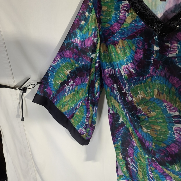 DANA BUCHMAN NWT X-LARGE BEADED BLOUSE VINTAGE - Picture 4 of 7